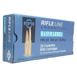 PPU Metric Rifle Ammunition 8x51R Lebel 200gr FMJ-BT 2300 fps 20/ct