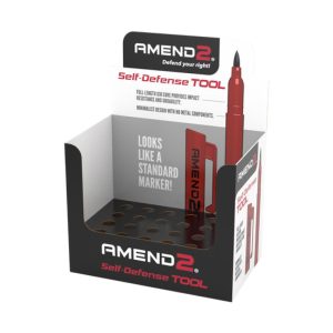 Amend2 G10 Red Reinforced Self-Defense Tool 24/ct Display