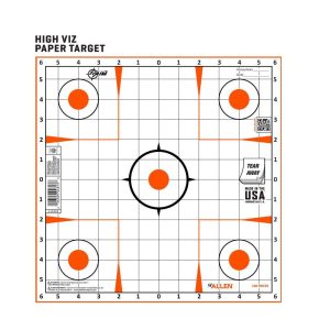 Allen EZ Aim Paper Targets 12" Peel Away Grid Orange and White 100 Pack