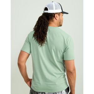 Huk Logo Short Sleeve Shirt Fog Green 2XL