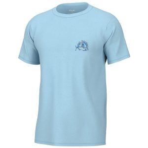 Huk Tuna Skull Short Sleeve Shirt Crystal Blue S