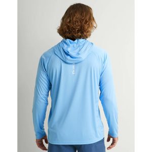 Huk Vented Pursuit Long Sleeve Hoodie Marolina Blue L