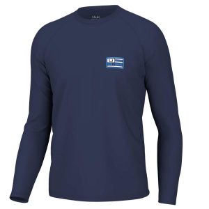 Huk Farm Pursuit Long Sleeve Shirt Naval Academy S