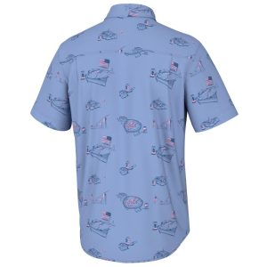 Huk Americookin Kona Short Sleeve Shirt Quiet Harbor XL