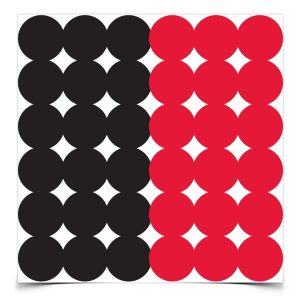 Birchwood Casey Dirty Bird Repair Pasters - 1" 432 qty Red/Black