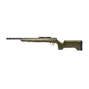 Savage Arms B22 Timber Tactical Rifle .17 HMR 9rd Magazine 18" Threaded Spiral Barrel Green Laminate Stock
