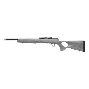 Savage Arms B17 Timberlite Thumbhole Rifle .17 HMR 10rd Magazine 18" 1/2x28 Threaded Barrel Grey with Black Spiderweb