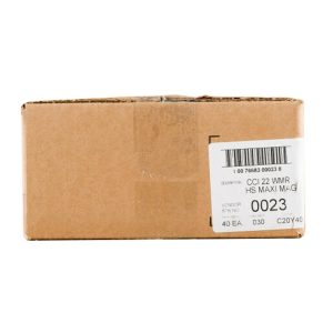 CCI  Maxi-Mag Rimfire Ammunition .22 WMR 40 gr TMJ 1875 fps 2000/ct Case (40-50/ct Boxes)