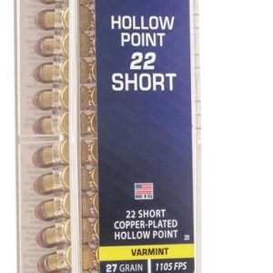 CCI Short Hollow Point Rimfire Ammunition .22 Short 27 gr CPHP 1105 fps 5000/ct Case (50-100/ct Boxes)