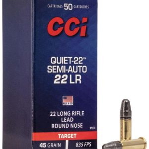 CCI Semi Quiet-22 Rimfire .22 LR 45 gr LRN  835 fps 50/ct