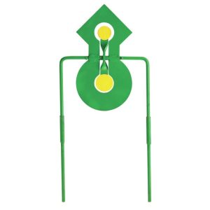 Champion .22 Double Reaction Metal Spinner Target Green Yellow Box