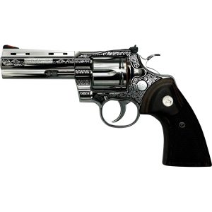 Colt Python "Filigree Frame and Barrel" Handgun .357 Mag 6rd Capacity 4.25" Barrel Stainless Finish Wood Grips