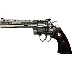Colt Python "Filigree Barrel and Frame" Handgun .357 Mag 6rd Capacity 6" Barrel Stainless Finish Wood Grips