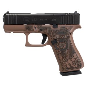 Glock 43x MOS Custom "Engraved Country Bourbon Cerakote " Subcompact Handgun 9mm Luger 10rd Magazines (2) 3.41" Barrel Austria