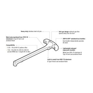 Daniel Defense Grip-N-Rip AR-10 Charging Handle 7.62 Ambi Black