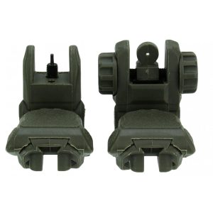 TacFire AR-15 45 Same Plane/Low Profile Pop Up Sights OD Green