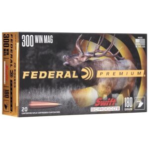 Federal Swift Scirocco II Rifle Ammunition .300 WIN MAG 180 gr Poly Tip 2950 fps 20/ct