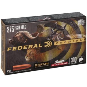 Federal Premium Cape-Shok Rifle Ammunition .375 H&H 300 gr SAF 2450 fps - 20/ct