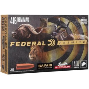 Federal Premium Cape-Shok Rifle Ammunition .416 Rem Mag 400 gr SAF 2350 fps - 20/ct
