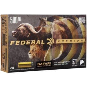 Federal Premium Cape-Shok .500 Nitro Express 3 570 gr Hydro Solid 2100 fps 20/ct