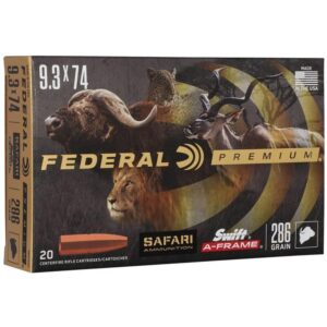 Federal Premium Cape-Shok Rifle Ammunition 9.3x74R 286 gr SAF 2360 fps 20/box 9.3x74R 286 gr SAF 2360 fps - 20/box