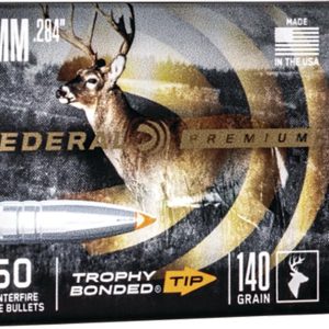 FEDERAL .284 CALIBER 140GR TROPHY BONDED TIP CB BULLET 50RD