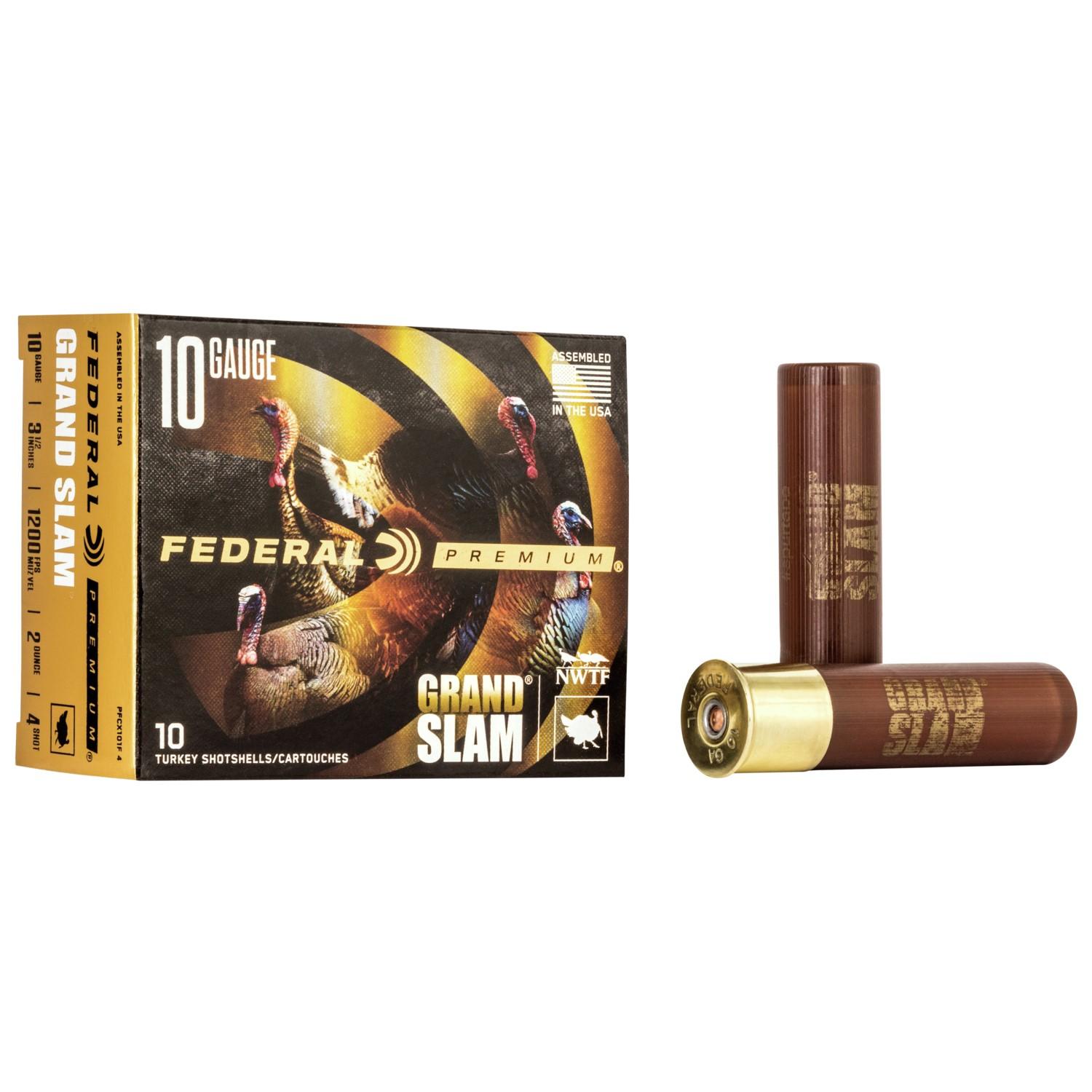 Federal Grand Slam Shotshells 10 ga 3-1/2" 2 oz 1200 fps 4 10/rd
