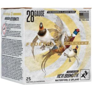 Federal Premium HEVI-Bismuth Shotshells 28ga 2-3/4" 3/4oz 1375 fps #3 25/ct