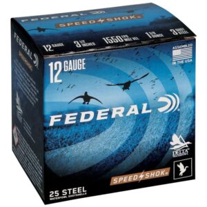 Federal Speed-Shok High Velocity Steel Shotshells 12ga 3-1/2" #3 1-3/8oz 1550 fps 25ct