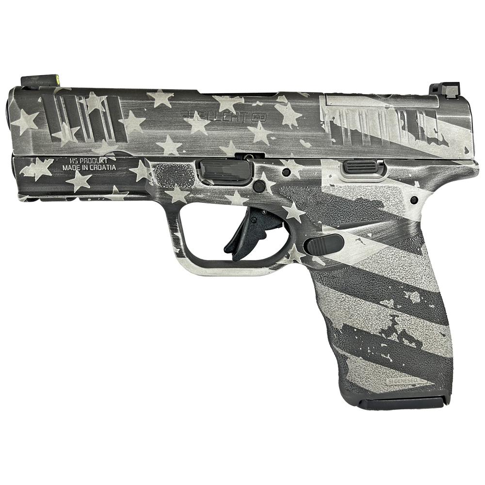 Springfield Hellcat Pro OSP "Distressed Flag White" Handgun 9mm Luger 15rd(2) Magazines 3.7" Barrel