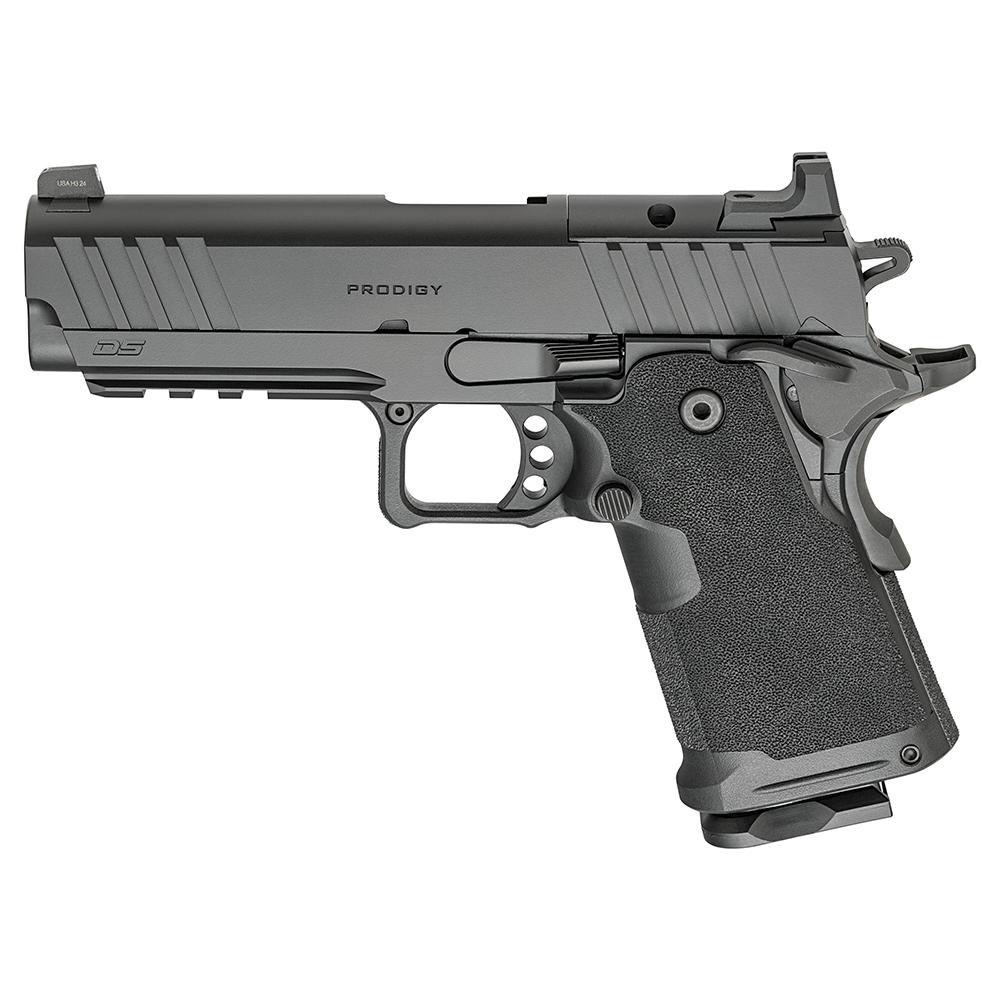 Springfield Armory Gear Pac 1911 DS Prodigy Compact Handgun 9mm Luger 15rd Magazines (4) 4.25" Barrel Black Viridian Green Dot Bag