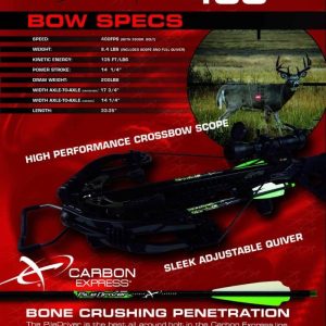 Carbon Express Axe 400 Crossbow with Scope Quiver & PileDriver Crossbolts