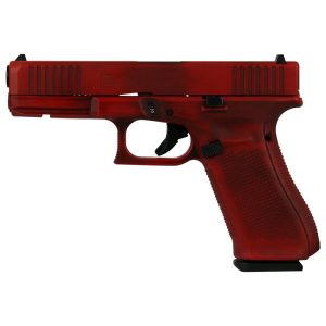 Glock 17 Gen 5 Custom "Distressed Red" Handgun 9mm Luger 17/rd Magaziness (3) 4.49" Barrel Austria