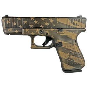 Glock 19 Gen 5 Custom "Distressed Flag Burnt Bronze" Handgun 9mm Luger 15/rd Magazines (3) 4.02" Barrel Austria