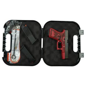 Glock 19 Gen 5 Custom "Georgia Red" Handgun 9mm Luger 15/rd Magazines (3) 4.02" Barrel Front Serrations Austria