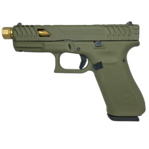 Glock 45 Gen 5 Custom "OD Green Grip with Gold Barrel" Handgun 9mm Luger 17/rd Magazines (3) 4.6" Threaded Barrel Austria