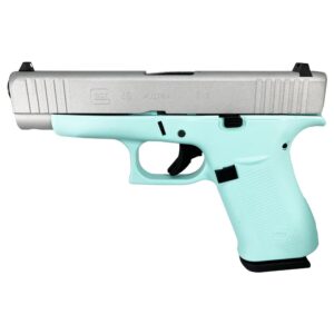 Glock 48 Custom "Robin's Egg Blue Frame/Crushed Silver Slide" Handgun 9mm Luger 10/rd Magazines (2) 4.17" Barrel Austria