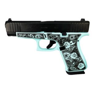Glock 48 Gen 5 Custom "Robin's Egg Blue Paisley Frame" Handgun 9mm Luger 10/rd Magazines (2) 4.17" Barrel Austria