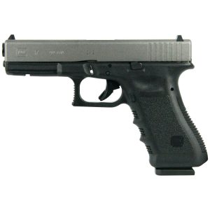 Glock 17 Gen 3 Custom "Two Tone Black Frame with Silver Slide" Handgun 9mm Luger 17rd Magazines (2) 4.5" Barrel Austria