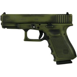 Glock 19 Gen 3 Custom "Bazooka Green Distressed" Handgun 9mm Luger 15rd Magazines (2) 4" Barrel Austria