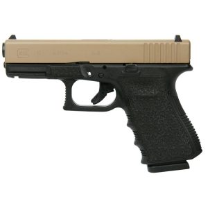 Glock 19 Gen 3 Custom "FDE Slide Polymer Cobblestone Stippled Frame" Handgun 9mm Luger 15/rd Magazines (2) 4.02" Barrel Austria
