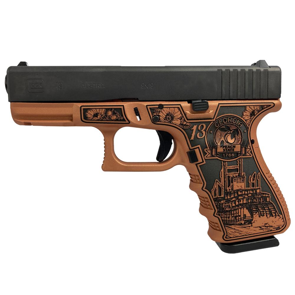 Glock 19 Gen 3 Custom "Georgia Clay" Handgun 9mm Luger 15rd Magazines (2) 4.02" Barrel Austria Made
