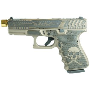 Glock 19 Gen 3 Custom "Revolution-Colonial Brown with Gold Barrel" Handgun 9mm Luger 15rd Magazines (2) 4.02" Threaded Barrel