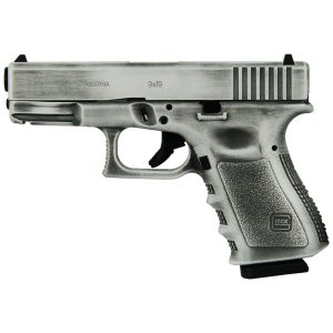 Glock 19 Gen 3 Custom "White Distressed" Handgun 9mm Luger 15/rd Magazines (2) 4" Barrel Austria