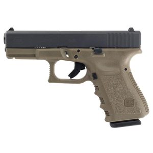 Glock 19 Gen 3 Compact Handgun 9mm Luger 10/rd Magazines (2) 4.02" Barrel OD Green with Black Slide Austria CA Compliant