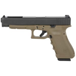 Glock 34 Gen 3 Competition Handgun 9mm Luger 10/rd Magazines (2) 5.3" Barrel OD Green Frame Black Slide Austria