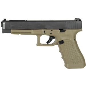 Glock 34 Gen 3 Competition Handgun 9mm Luger 17/rd Magazines (2) 5.3" Barrel OD Green Frame Black Slide Austria