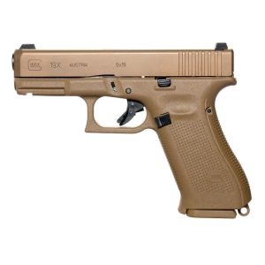 Glock 19x Gen 5 Compact Handgun 9mm Luger 10/rd Magazines (3) 4.02" Barrel Coyote Brown Night Sights Austria