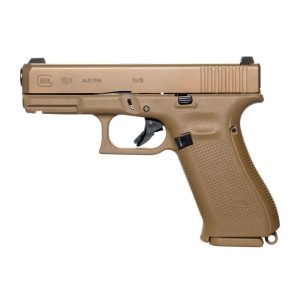 Glock 19x Gen 5 Compact Handgun 9mm Luger 19rd(2) & 17rd(1) Magazines 4" Barrel FDE Night Sights Austria