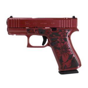 Glock 43x MOS Custom "Cherry Blossom Engraved Medusa Pink Frame" Subcompact Handgun 9mm Luger 10rd Magazines (2) 3.41" Barrel Austria